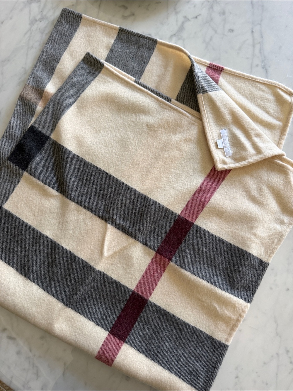 Burberry Plaid Cashmere-Blend Blanket